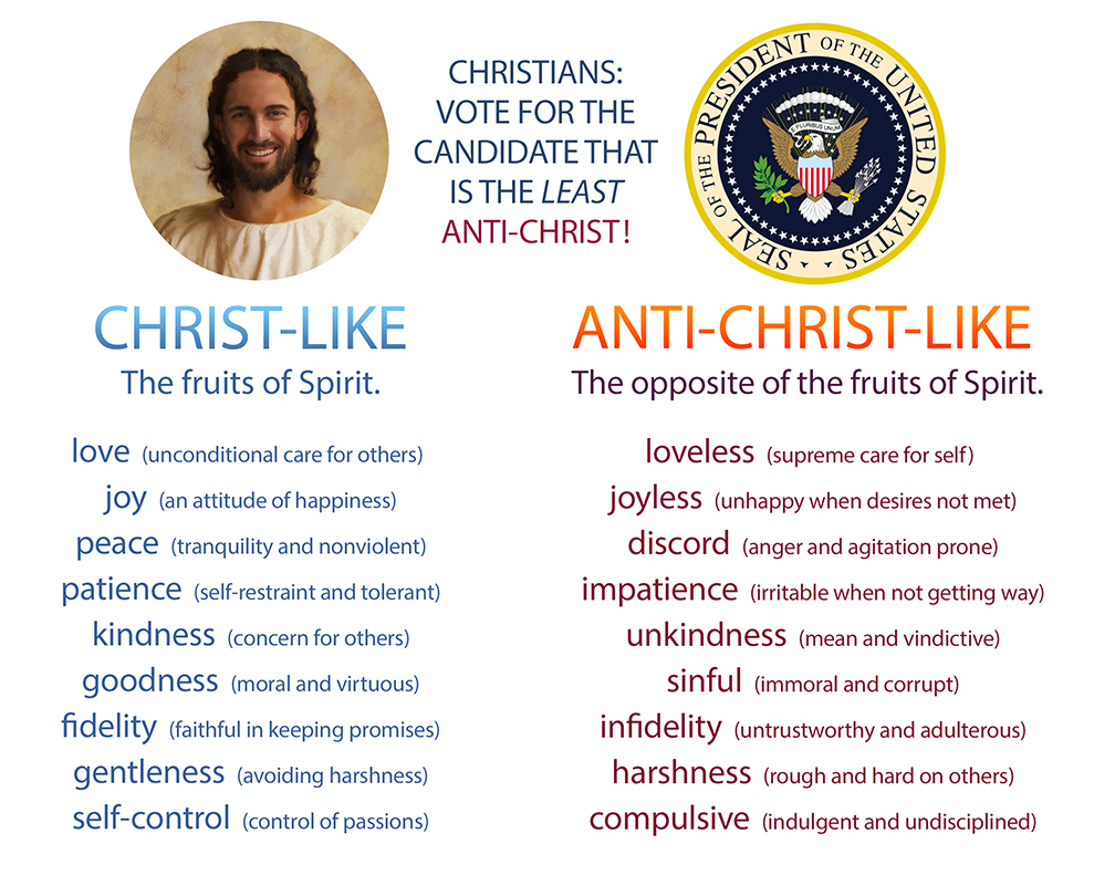 Vote for the Candidate that is the least anti-Christ