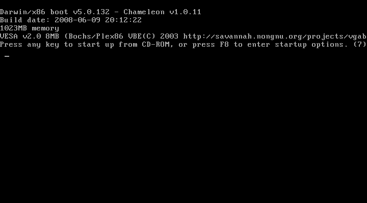 Start osx installation